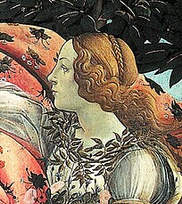 Flora in The Birth of Venus by Sandro Botticelli, circa 1484-1486