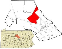 Location in Clinton County and the state of Pennsylvania.