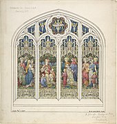 Design for stained glass for a church in Simsbury, Connecticut (1908). Now in the Metropolitan Museum of Art