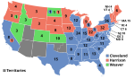 Electoral map, 1892 election