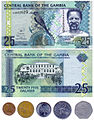 Image 9Front and back view of the Gambian dalasi and coins from 5 bututs to 1 dalasi