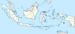 哥伦打洛省在印度尼西亚的位置
