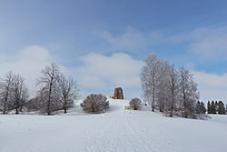 Kirumpää castle ruins in winter