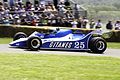 The 1980 Ligier JS11/15 being demonstrated