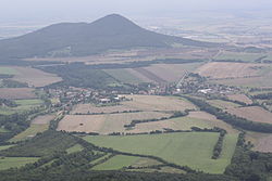 Velemín as seen from Milešovka