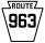 Pennsylvania Route 963 marker