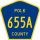 County Road 655A marker