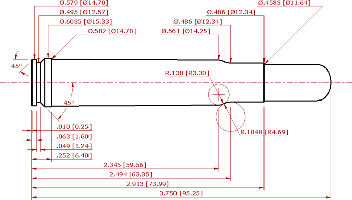 460 Weatherby Magnum Cartridge Schematic