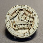12th-century French ivory gaming piece, found in Bayeux in 1838