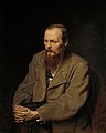 Image 17 Fyodor Dostoevsky Painting: Vasily Perov Fyodor Dostoevsky (1821–81; depicted in 1872) was a Russian novelist, short story writer, essayist and philosopher. After publishing his first novel, Poor Folk, at age 25, Dostoyevsky wrote (among others) eleven novels, three novellas, and seventeen short novels, including Crime and Punishment (1866), The Idiot (1869), and The Brothers Karamazov (1880). More selected pictures