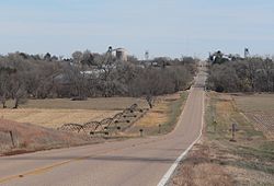 Ayr, as seen from the west along Nebraska Highway 74, November 2012