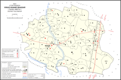 Map showing Bhadar (#508) in Bhadar CD block