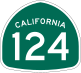 State Route 124 marker