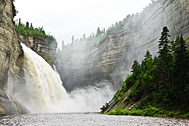 Cliff wall, fall and Vauréal River[5]