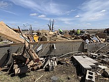 A destroyed home