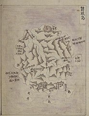 《広輿図》鬱陵島圖。18世紀的朝鮮地圖