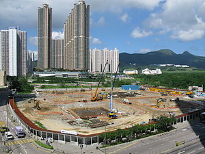 建筑中的香港知专设计学院调景岭新校舍（2008年6月）