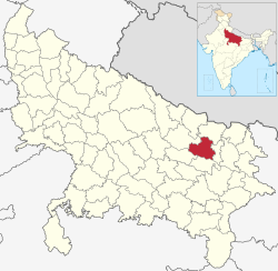 Location of Basti district in Uttar Pradesh