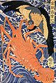 十九世纪日本画家歌川国芳笔下的龙虾