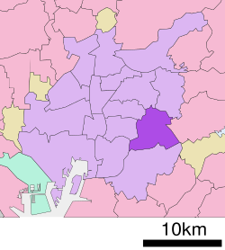 Location of Tempaku-ku in Nagoya