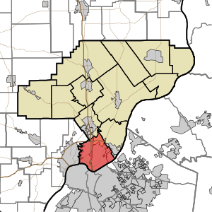Location of Jeffersonville Township in Clark County