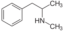 An image of the methamphetamine compound