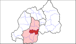 Shown within Southern Province and Rwanda