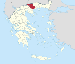 塞雷专区在希腊的位置