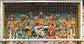 Pandavas with Krishna in temple