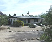 The L. Ron Hubbard House , a.k.a. as the L. Ron Hubbard House at Camelback , was built in 1945 and is located at 5501 N. 44th St. in Phoenix, Az. The house belonged to Lafayette Ronald Hubbard, who was better known as L. Ron Hubbard, an American author who founded the Church of Scientology. The house is listed on the National Register of Historic Places.