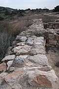 Thick stone wall at Tel Yarmuth