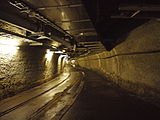 体验坑道站 青函隧道内的体验坑道（2012年5月）