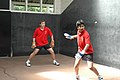 Two Alleyn's students playing Fives
