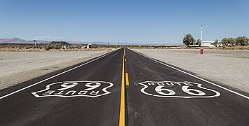 (November 2016) U.S. Route 66 near Amboy, California