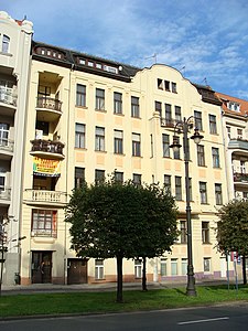 View of the frontage from Mickiewicz Alley