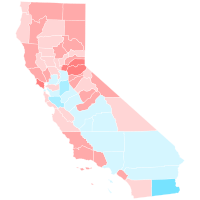 Trend (shift relative to state) in each California county from 2008-2012