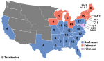 Electoral map, 1856 election