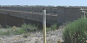 Historic Florence Bridge over the Gila River rebuilt in 1909.