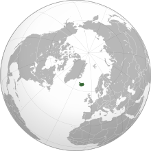 冰岛的位置（绿色）