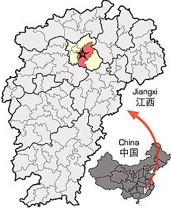 南昌市在江西省的地理位置