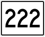 State Route 222 marker