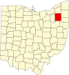 State map highlighting Portage County