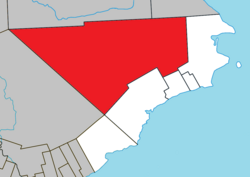 Location within Le Rocher-Percé RCM