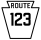 Pennsylvania Route 123 marker