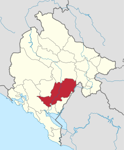 波德戈理察首都市在黑山的位置