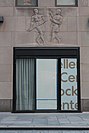 Limestone relief by Gaston Lachaise over the former entrance at 41 Rockefeller Plaza