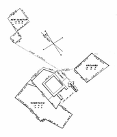 The "Alemany Plat" prepared by the U.S. Land Surveyor's Office to define the property restored to the Catholic Church by the Public Land Commission, later confirmed by presidential proclamation on March 18, 1865.[112]