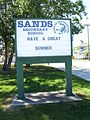 Sands Secondary's school noticeboard