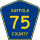 County Route 75 marker