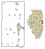 Location of Fairmount in Vermilion County, Illinois.